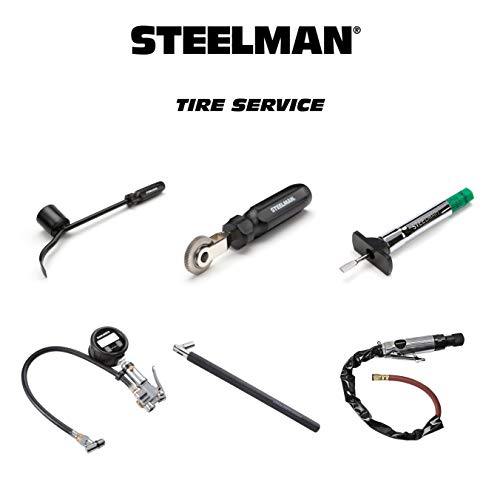 Steelman Valve Stem Puller and Installer Tire Maintenance Tool, Threaded Head, Pivoting Head, Nylon-Coated Steel 11-inch Handle - style: Nylon Housing