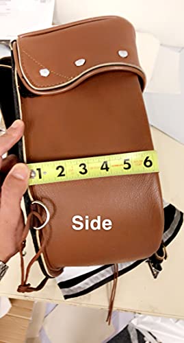 Motorcycle Large Saddle Tan Color Studed 3 Strap Real Leather Saddlebag Biker