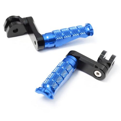 MCMOTOPARTS R-FIGHT Front Rider Footpeg Footpegs Foot Pegs Footrests Blue Compatible with ER-6F 2006-2008 06 07 08 - color: Blue, size: Standard (No Extension)