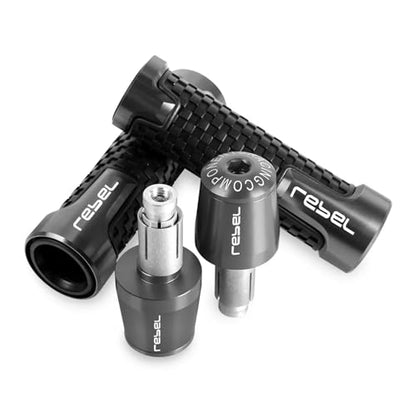 7/8'' Anti-Slip Grip Hand Motorcycle Handlebar Handle Bar Grips End Plugs For HONDA Rebel300 CMX500 CMX300 Rebel CMX 500 300(A-GRAY) - color: A-GRAY