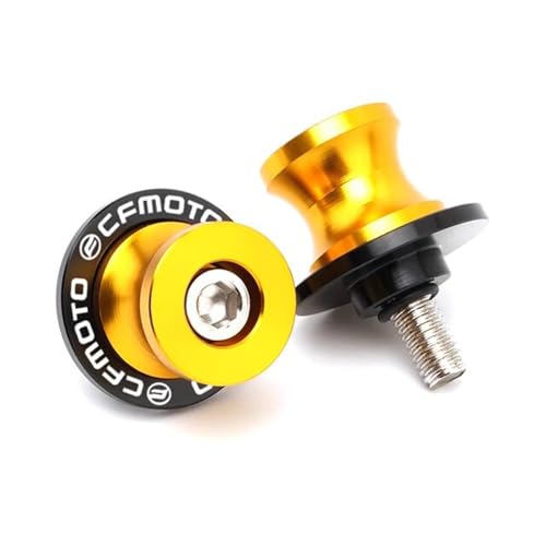 10MM 675SS Swing Arm Spools Sliders Fit For CFMOTO 675SS Stand Frame Slider Crash Bar Accessories,CNC T6061 Aluminum (Gold) - color: Gold