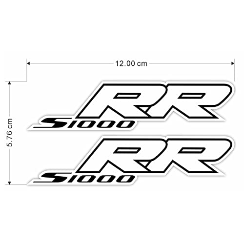 Awonderful Motorcycle S1000RR Fairing Decal Sticker for S1000RR 2009-2014 - Fairing Side Section Decal Sticker (White and Black) - color: White and Black