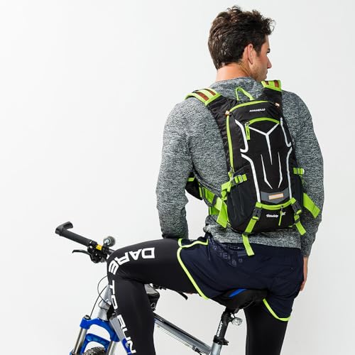 Outdoor Cycling Backpack, 18L, Black - color: black, size: Backpack and Water Bag