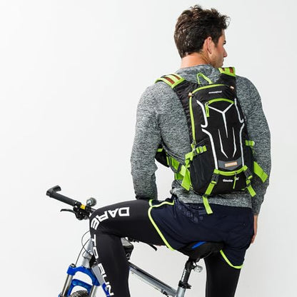 Outdoor Cycling Backpack, 18L, Black - color: black, size: Backpack and Water Bag