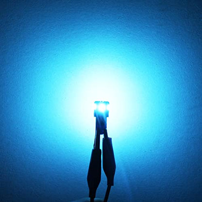 PHINLION 194 168 LED Bulb Ice Blue Super Bright 2825 W5W T10 Wedge 6-SMD 3030 Chipsets LED Replacement Bulbs for Car Interior Dome Map Parking Trunk Door Courtesy License Plate Lights - color: Ice Blue