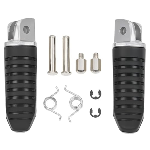 Motorcycle Footpegs, Front & Rear Foot Rest Foot Peg Footrests Black fits for Suzuki DL650 V-Strom 650 GSX1300R 2008-2012 - color: Black#Suzuki#Front+Rear