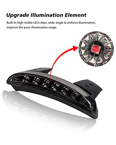 NTHREEAUTO Motorcycle Chopped Rear Fender Edge LED Brake Tail Light Integrated Turn Signals Compatible with Harley Sportster XL883N XL1200N XL1200V XL1200X - color: LED Bulbs