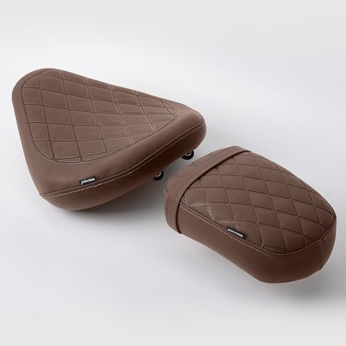 Touring Soft Leather Front Driver Seat Cushion Pad Rear Passenger Pillion Seat fit for Ho-nda Rebel CMX 300 CMX 500 2017 2018 2019 2020 2021 2022 2023 2024 (1 Set-Brown) - color: 1 Set-Brown