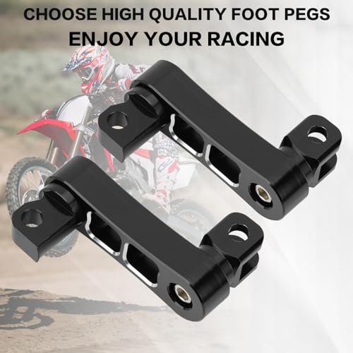 Highway Footpegs Adjustable Passenger Foot Pegs 2 1/4" Extension Brackets FootPeg Conpatible for Harley Dyna Sportster Softail Touring with Support Foot Pegs (Black White) - color: Black White