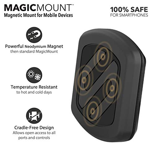 Scosche MAGWSM2 MagicMount Magnetic Suction Cup Mount for Car Windshield or Dashboard, 360° Adjustable Magnet Head, Universal Cell Phone Holder for Car, Compatible with iPhone, Samsung & All Devices - size: 1 Pack, style: Window / Dash Suction