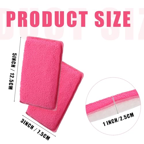 Mudder 8 Pcs Car Interior Scrubbing Sponge 5'' x 3'' Fiber Car Wax Applicator pad Household Cleaning Sponges for Leather Seat Couch Cleaning (Pink White) - color: Pink White
