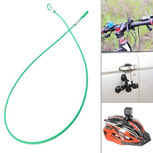 20 Pack 10 Inch(25cm) Stainless Steel Tethers with 4 Pcs Spring Snap Hook Clips, Steel Wire Cable with Loops Vinyl Cover Coated Short Rope Lanyard Lock Tether Chains, 2 Colors - color: 20p-25cm-2colors
