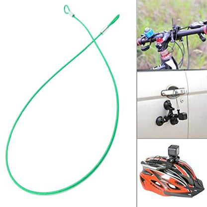20 Pack 10 Inch(25cm) Stainless Steel Tethers with 4 Pcs Spring Snap Hook Clips, Steel Wire Cable with Loops Vinyl Cover Coated Short Rope Lanyard Lock Tether Chains, 2 Colors - color: 20p-25cm-2colors