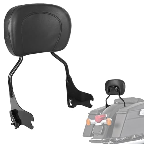 Detachable Passenger Backrest Sissy Bar With Back Rest Pad Compatible With For 1997-2008 Harley Touring Road King Street Glide Road Glide Electra Glide FLHR FLHX FLHT FLTR Sissy Bar Backrest
