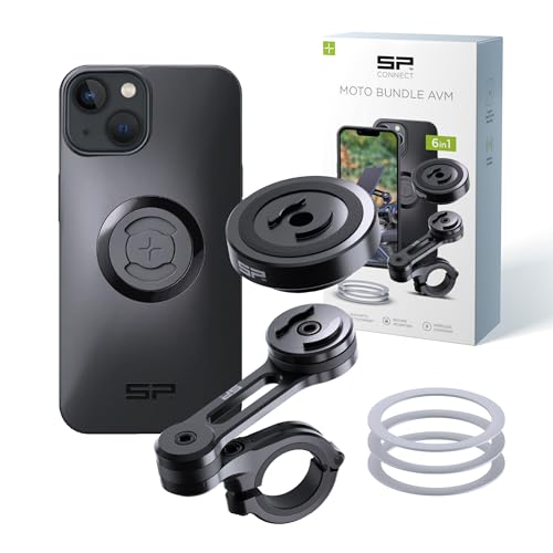 SP CONNECT Moto Bundle II with Anti Vibrations Module| SPC+ | Compatible with for iPhone 14/13| Motorcycle Phone Mount |Phone Mount for Motorcycle Handlebars | Cell Phone Holder - style: iPhone 14/13