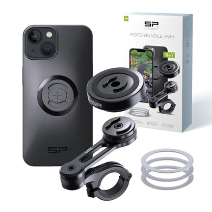 SP CONNECT Moto Bundle II with Anti Vibrations Module| SPC+ | Compatible with for iPhone 14/13| Motorcycle Phone Mount |Phone Mount for Motorcycle Handlebars | Cell Phone Holder - style: iPhone 14/13