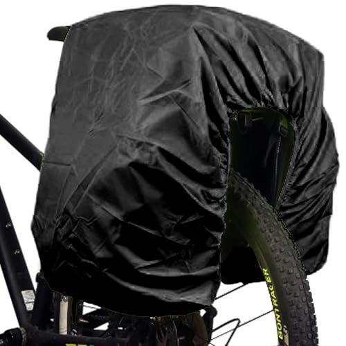 100L Bicycle Rear Rack Rain Cover Bike Trunk Rain Cover Black - color: 80L - 100L Black, size: 80L - 100L