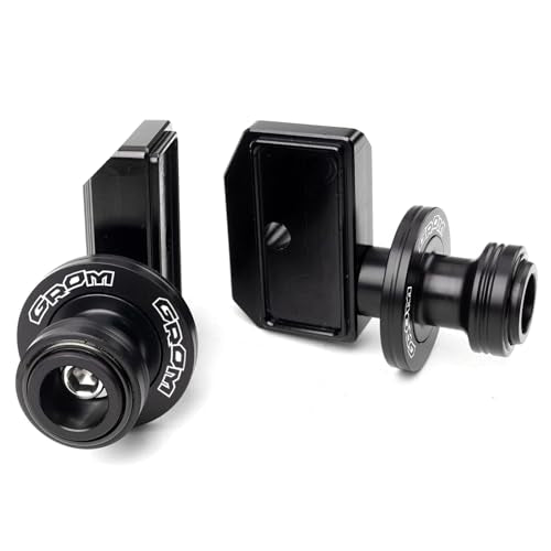 Compatible With Grom 125 2025 MSX 125 MSX125 2013-2023 2024 2025 Grom Accessories CNC Motorcycle Swingarm Spools Sliders Rear Wheel Axle Stand Screws Adapter (Black) - color: Black