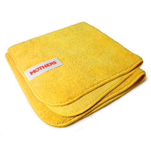Mothers Professional Grade Premium Microfiber Towels, 12-Pack, 16”x16” — Dual-Nap, 400 GSM, Lint-Free, Clear Coat Safe, Ultra-Soft & Absorbent for Wax, Polish, Detailers, Glass & Interior (90-90004)