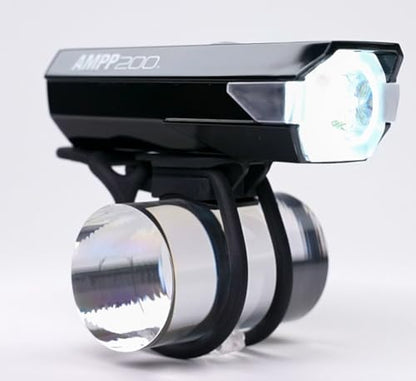 CATEYE AMPP USB Rechargeable Bike Light – High Visibility Super Bright OptiCube™ Headlight for Commuters, Road Cyclists & Mountain Bikers, Day & Night Riding Modes, IPX4 Waterproof, Tough & Durable - style: Ampp200