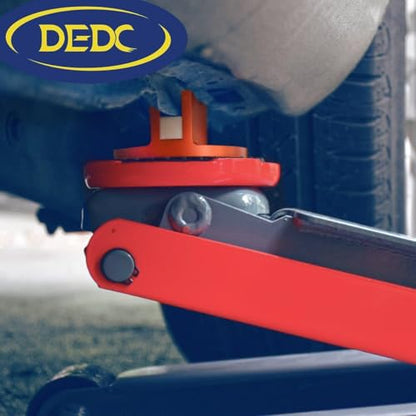 DEDC Universal Aluminum Grooved Magnetic Jack Pad, Jacking Puck Pinch Weld Frame Rail Adapter, Oil Change Mush Haves, Change Tire Repair Tires Oil Must Have, for Car SUV Truck Pickup Sedan MPV Wagon - size: Orange 1 Pc