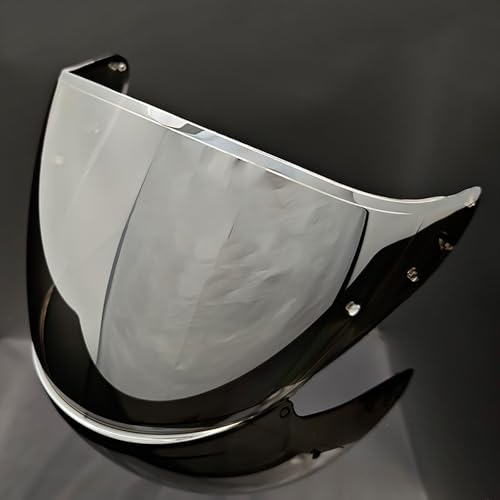 Motorcycle Helmet Visor for SHOEI J-Cruise 1st Generation 2nd Generation J-FORCE4, Anti Scratch Colored Motorcycle Helmet Lenses, Motorcycle Helmet Face Shield with Anti-Fog Rainproof Film - color: C Aurora Silver