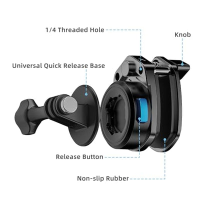 Motorcycle Windshield Clip for Go pro,Magnetic Motorcycle Windshield Clip Camera Mount Compatible with Gopro Hero 13/12/11/10/9/8/7,DJI Action 6/5 Pro 4 3 2 - color: S16