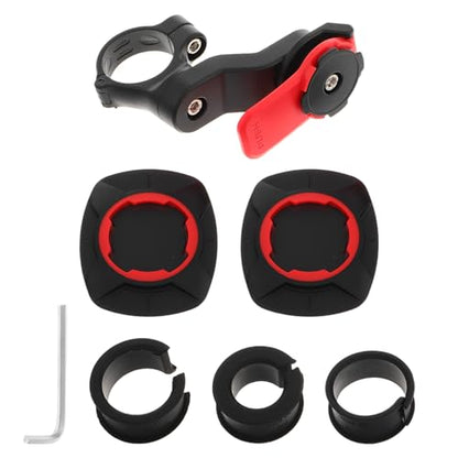 Motorcycle Phone Holder with Red Vibration Shock Absorber, Universal Handlebar Mount Compatible with Bikes and Scooters for Stable Riding Experience