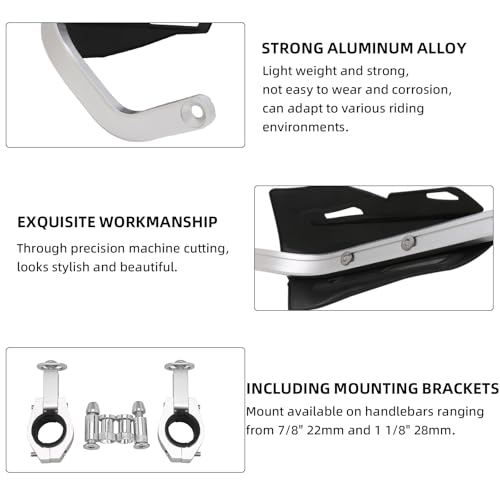 JFG RACING Dirt Bike Hand Guards Handguards - 7/8'' 22mm and 1 1/8'' 28mm with Universal Mounting Kits for Sur Ron Motorcycle MX Motocross Supermoto Racing ATV Quad KAYO -Imitation Carbon Fiber - color: imitation carbon fiber