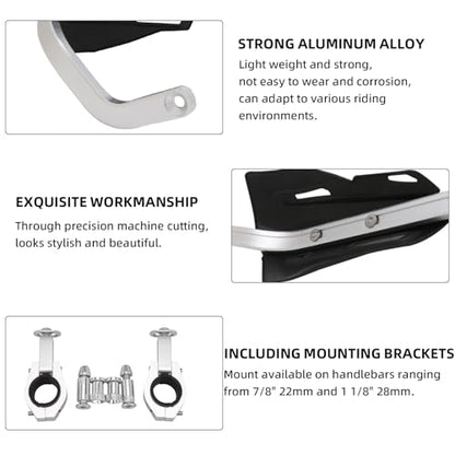 JFG RACING Dirt Bike Hand Guards Handguards - 7/8'' 22mm and 1 1/8'' 28mm with Universal Mounting Kits for Sur Ron Motorcycle MX Motocross Supermoto Racing ATV Quad KAYO -Imitation Carbon Fiber - color: imitation carbon fiber