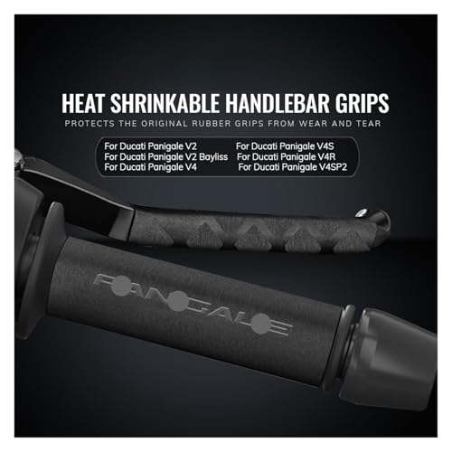 Motorcycle for Duc&ati Panigale V2 V4 V4R V4SP2 Heat Shrinkable Handlebar Grips Clutch Brake Lever Cover Grip Glove Non-Slip Handlebars Grips - color: Pan-igale
