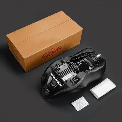 C.C. RIDER Driver& Passenger Seat Mammock Seat Extended Reach Seat Fit For Harley Touring 2009-2023 Road Glide Street Glide Road King Electra Glide CVO Models 2009-2022 - color: 37# Black