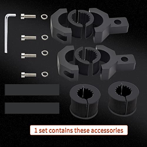 Motorcycle Brackets Tube Clamp Mount Kit 0.75" 1" 1.25" 2Pcs LED Offroad Lights Vertical Bar Tube Clamp Roof Roll Cage Holder Universal Clamp Bracket fit for Crash Bar Guard ATV UTV Motorcycle
