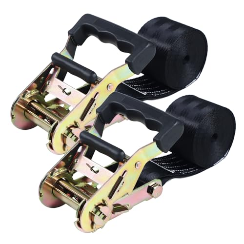 Endless Retractable Ratchet Straps 1650 lb Break Strength 2in x 20 Ft (No Hooks) Tie Down Kit for Securing Stuff to Roof Rack,Travel Trailer/RV Battery,Motorcyle - size: 2in x 20ft-2p