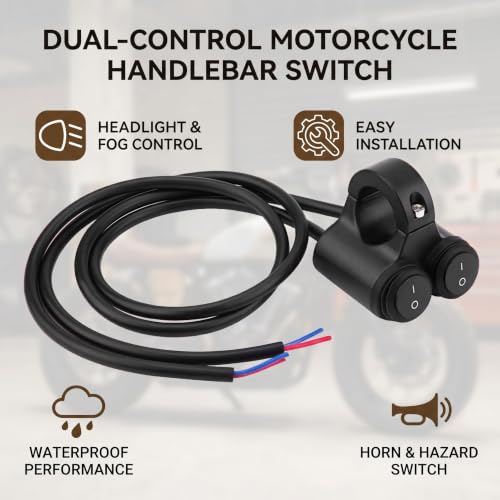 Motorcycle On/Off, Motorcycle Handlebar 22Mm Handlebar Control, Motorcycle Switchgear for Headlight, Brake, Fog Lights, and Horn (Model B) - size: Model B