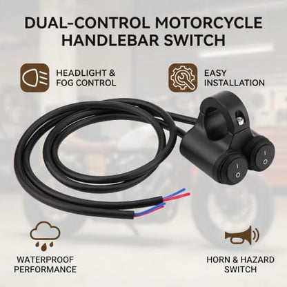 Motorcycle On/Off, Motorcycle Handlebar 22Mm Handlebar Control, Motorcycle Switchgear for Headlight, Brake, Fog Lights, and Horn (Model B) - size: Model B