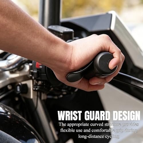 2 PCS Motorcycle Cruise Control, Motorcycle Throttle Assist, Black Throttle Mounted Motorcycles Cruise Assist Wrist Hand Grips, Cruise Throttle Assist Handlebar for 7/8" Handle Bar