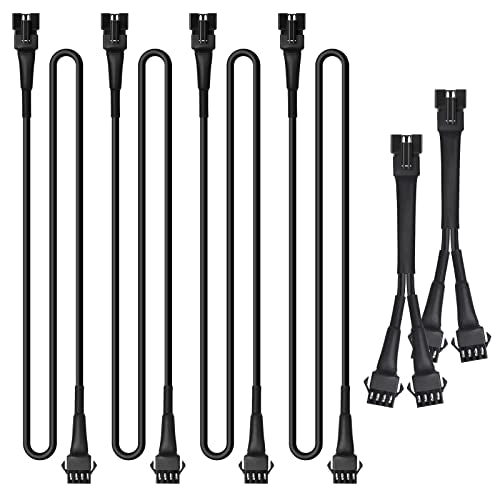 16PCS Motorcycle RGB LED Light Kits and 4pcs 47 inch 4-pin Extension Cords and 2pcs 2-Way Splitters