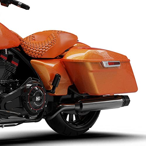 HR3 16RG Amber Whiskey Hard Saddlebags Compatible with 2016 Road Glide FLTRX (Replace for OEM) Fit for 2014-2023 Harley Touring Models - color: Amber Whiskey 2016RG