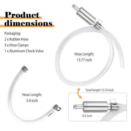 Brake Bleeder Hose,One Men Motorcycle Brake Bleeder Kit for Maintenance & Replacement of Brakes Fluid,Essential Clutch Bleeders Kit with Brakes Bleeders One Way Valve & Clamp