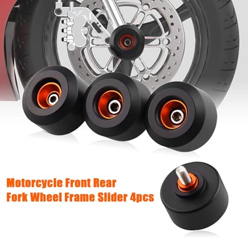 4 Pcs Motorcycle Front Rear Fork Wheel Frame Slider Crash Protector for Duke390 Duke125 Duke200 Duke250 RC 125 200 250 390