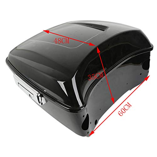 SLMOTO 13.7" King Tour Trunk W/Black Latch Fit For Harley Street Glide FLHX 2014-2025 Electra Glide Standard FLHT 2019-2022 Revival FLH 2021 - color: BStyle #05