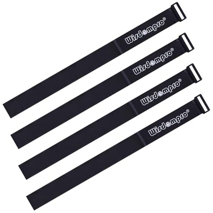 Extra Large 4 Pack 2 x 48 Inches Hook and Loop Strap, Reusable Fastening Cable Tie Down Straps by Wisdompro - Reusable, Durable Functional Cinch Cable Straps for Your Home, Office, Workspace - size: Extra Large 4 Pack, 2 x 48 Inch