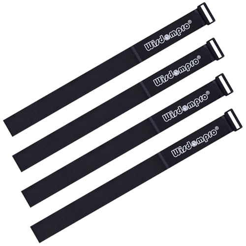 Extra Large 4 Pack 2 x 48 Inches Hook and Loop Strap, Reusable Fastening Cable Tie Down Straps by Wisdompro - Reusable, Durable Functional Cinch Cable Straps for Your Home, Office, Workspace - size: Extra Large 4 Pack, 2 x 48 Inch