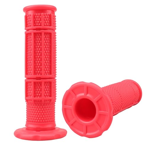 7/8'' ATV Grips Upgrade Universal Handlebar Grips Soft Rubber Thumb Throttle Motorcycle Grip for Polaris Kid Youth 4 Wheeler Quad 400ex Banshee Blaster Raptor 350 Warrior 350 Raptor 660 - color: Red