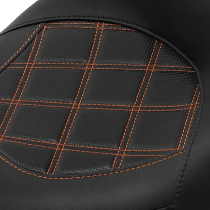 C.C. RIDER Motorcycle Seat Driver Passenger Seat Fit For Harley Touring Road Glide Street Glide Electra Glide Road King 2009-2023 - color: 10# Brown