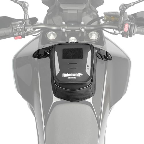 Rhinowalk Motorcycle Fuel Tank Bag,Magnetic and Strap on,Motorbike Tank Bag with Mobile Phone Pocket, Thigh bag,Leg Waist Chest Pouch,2.4L Backpack Motor Cycle Accessories - style: With Magnetic
