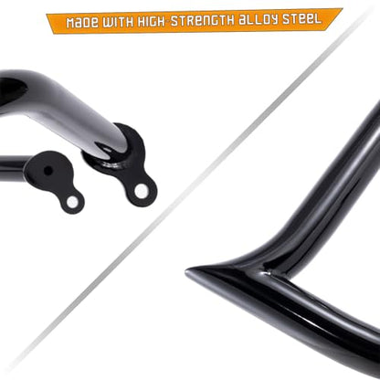 Kinglemc Crash Bar Engine Guard Highway Bar for Harley Davidson Road King Street Glide Electra Glide 2014-2023(Gloss Black) - color: Gloss Black, size: 2014-2025 Touring Models except Road Glide/CVO