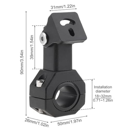 Windance 2pcs Light Bar Mounting Bracket,Aluminum Alloy Clamp for Driving Fog Auxiliary Lights Sotlight , 360 Degree Adjustment Horizontal Bull Bar Tube Clamp Mounting Bracket