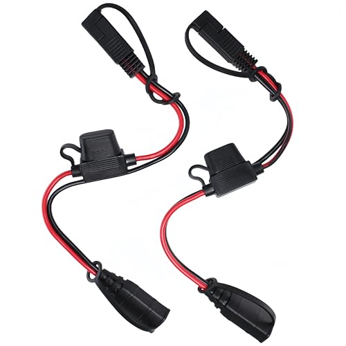 2 Pack X-Connect SAE Adapter fit for GC009 NOCO Genius Battery Charger Accessories,14AWG Pure Copper Wire and 20A Fuse, Waterproof Plug, to Quick Connections Already on Motorcycles, Cars, ATVs UTVs